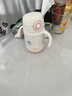 貝肽斯保溫杯兒童幼兒園水杯6個(gè)月以上吸管學(xué)飲保溫奶瓶 茜塵彌粉300ML 曬單實(shí)拍圖