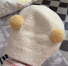 十月結晶嬰兒帽子囟門(mén)帽秋冬季保暖半邊絨新生兒初生胎帽男女寶寶 曬單實(shí)拍圖