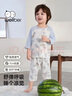 威爾貝魯男女兒童春夏抽條汗布七分袖家居服兩件套裝面包小羊110 曬單實(shí)拍圖