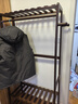 家逸實(shí)木梯形衣帽架落地衣架掛衣架入戶(hù)衣服架房間立式衣架客廳臥室 長(cháng)80cm胡桃色-雙層加高款-櫸木 曬單實(shí)拍圖