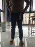 浪莎直筒牛仔褲女春秋薄款高腰窄版直筒褲顯高顯瘦休閑煙管女褲 曬單實(shí)拍圖