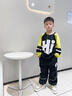 KATULANMAO兒童裝男童春裝套裝2026新款春秋款衛衣中大童春季潮帥氣時(shí)髦運動(dòng) W6615款HI套裝黑色 160 曬單實(shí)拍圖