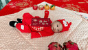 貝瑞加（Babyprints）嬰兒連體衣喜慶過(guò)年衣服大紅色滿(mǎn)月服純棉寶寶春節拜年服 喜樂(lè )59 曬單實(shí)拍圖