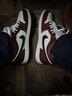 耐克（NIKE）鞋子aj男鞋 Air Jordan 1 Low 低幫男子運動(dòng)休閑鞋籃球鞋 HF3148-102 白黑紅 45 曬單實(shí)拍圖