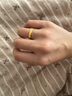 世紀緣黃金戒指女麥穗足金古法鑲嵌莫桑石指環(huán)送女友生日禮物 3.92g【圈號16】多退少補 曬單實(shí)拍圖