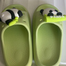 土豆屋兒童拖鞋中大童小孩室內外防滑軟底涼拖鞋 熊貓綠色200碼 曬單實(shí)拍圖