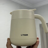 虎牌（TIGER）香港直郵保溫壺不銹鋼燜茶壺茶水分離大容量家用辦公室泡茶暖水壺 橡膠白【316不銹鋼】800ml 曬單實(shí)拍圖