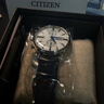 西鐵城（CITIZEN）手表男日韓表FF系列光動(dòng)能日顯盤(pán)皮帶商務(wù)送婦女節禮物CA4500-32A 曬單實(shí)拍圖