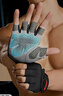 特步健身手套運動(dòng)騎行男女引體向上半指單杠擼鐵防滑登山訓練啞鈴防繭 曬單實(shí)拍圖