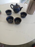 瓷牌茗茶具（cipaiming teaset） 茶具套裝小套功夫茶壺便攜一壺四杯家用會(huì )客泡茶器小茶臺 窯變兔毫藍一壺四杯+磁石干泡盤(pán) 曬單實(shí)拍圖