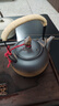 容山堂粗陶茶壺煮茶器茶具套裝泡茶壺燒水壺電陶爐圍爐煮茶碳爐酒精爐 粗陶提梁壺-祥云鈕 780ml 曬單實(shí)拍圖