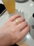 周大福[3月20日提價(jià)]傳福系列象牙白色福字足金黃金戒指男款R37043 17號 曬單實(shí)拍圖