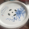 陶瓷茶盤(pán)托盤(pán)圓形家用宜興茶臺潮汕功夫茶具儲水小型白瓷茶盤(pán)茶托 10英寸花開(kāi)富貴茶盤(pán)25CM 曬單實(shí)拍圖