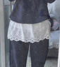 浪莎白色蕾絲屁簾半身裙春秋新款疊穿百搭藏肉顯瘦遮屁股短打底裙女 曬單實(shí)拍圖