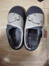 樂(lè )拖側臉熊 棉拖鞋男秋冬季防水保暖厚底棉鞋情侶居家拖鞋 灰色42-43 曬單實(shí)拍圖