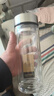500ml雙層高硼硅耐高溫玻璃 透明耐熱防燙水杯帶蓋泡茶杯 銀色盛景鋼蓋千層特大杯 500ml 1只 曬單實(shí)拍圖