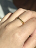 六福珠寶光影金足金雙環(huán)碎碎冰實(shí)心手工繞金線(xiàn)工藝黃金戒指計價(jià)GJG0215DS 11號-1.80克(含工費275元) 曬單實(shí)拍圖