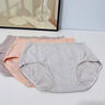 莫代爾4條媽媽內褲女士純棉抗菌中老年人胖mm高腰加大碼全棉三角短褲 膚色+粉色+紫色+豆沙 【4條裝】 XL 【建議130-155斤】 曬單實(shí)拍圖