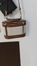 CHARLES&KEITH26春新品帆布手提斜挎盒子包珠寶包生日禮物CK2-80701625-1 Chocolate巧克力色 S 曬單實(shí)拍圖