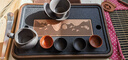 京東京造 茶盤(pán)茶托 帶排水仿烏金石胡驀山桃紋中號功夫茶臺儲水單盤(pán)干泡 曬單實(shí)拍圖