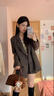 GARNUO西裝外套女小個(gè)子2026早春秋新款韓系高級感加厚正肩短款休閑西服 咖色 S 【80-100斤】 曬單實(shí)拍圖