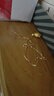 老廟黃金足金十二生肖吊墜項鏈本命年龍年生肖龍轉運珠送男友女友 生肖牛 約：1.2g 曬單實(shí)拍圖