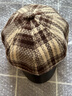 啄木鳥(niǎo)（TUCANO）帽子女小香風(fēng)毛呢質(zhì)感格子紋鴨舌八角帽英倫風(fēng)貝雷畫(huà)家帽春秋帽子 棕帽檐淺棕 均碼 (55-59cm) 曬單實(shí)拍圖