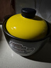 京嚴砂鍋養生煲湯家用耐高溫干燒不裂陶瓷燉湯燃氣燉鍋黃蓋5L砂鍋 曬單實(shí)拍圖