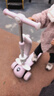 嘻優(yōu)米兒童滑板車(chē)1-6歲可坐防側翻小孩可推男女孩生日禮物 【可拆卸座椅+腳踏】粉三合一 曬單實(shí)拍圖