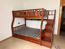 楓軒堂胡桃木 兒童上下床實(shí)木高低床雙層床上下鋪床兩層木床子母床 梯柜款【CQC環(huán)保認證】 上鋪寬130下鋪寬150 曬單實(shí)拍圖