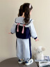 迪士咪魯（DISHIMILU）女童寶寶套裝春裝拼色2026新款春秋1-8歲兒童裝女孩春季小孩衣服 XT528(上衣+褲子）-藍色 110 碼/身高100-110cm（3-4歲） 曬單實(shí)拍圖