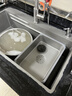 歐琳（OULIN）水槽大單槽廚房水槽洗菜盆大單槽304不銹鋼手工洗碗槽洗菜池9140 曬單實(shí)拍圖
