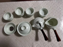 蘇氏陶瓷翡翠玉瓷功夫茶具側把壺8杯青瓷泡茶壺茶杯大套禮盒套組 曬單實(shí)拍圖