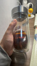 希諾（heenoor）抗菌玻璃杯雙層防燙透明水杯男士高檔泡茶杯子X(jué)N-1927本色 410mL 曬單實(shí)拍圖