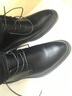 卡帝樂(lè )鱷魚(yú)男鞋商務(wù)正裝皮鞋男士真皮休閑軟底軟面系帶加絨內增高結婚鞋 XQLQHH3668黑色6厘米增高款 43 曬單實(shí)拍圖