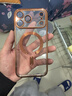 爵士駝【自帶鏡頭膜】適用iphone17promax手機殼蘋(píng)果17pro保護套超薄防摔磁吸鎏金電鍍硅膠軟殼鏡頭全包 殼膜套裝【星宇橙】magsafe磁吸丨帶防塵網(wǎng) iphone 17 Pro Max 曬單實(shí)拍圖