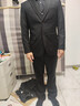 紅豆西服套裝男士修身職業(yè)正裝商務(wù)西裝套裝伴郎服新郎服結婚禮服男裝 曬單實(shí)拍圖