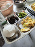 今萬(wàn)福 不銹鋼餐盤(pán)學(xué)校食堂飯盤(pán)304不銹鋼分格餐盤(pán) 0.8厚350g 大六格 曬單實(shí)拍圖