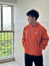 立領(lǐng)夾克男春季休閑百搭男裝外套2025新款感春秋裝上衣 橘色 L 曬單實(shí)拍圖
