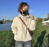 森馬（Semir）休閑短款夾棉服加厚外套女春秋季新款2026小個(gè)子二棉衣連帽沖鋒衣 米白色 M 建議90-110進(jìn) 曬單實(shí)拍圖