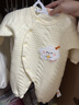 貝瑞加（Babyprints）嬰兒連體衣新生兒秋冬保暖衣服男女寶寶柔軟夾棉爬服 黃66 曬單實(shí)拍圖