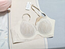 伊維斯【宋佳同款】藍風(fēng)鈴無(wú)鋼圈蕾絲聚攏內衣小胸顯大無(wú)痕透氣抗菌文胸 樺白 M /160（適合：70ABCD,75ABC） 曬單實(shí)拍圖