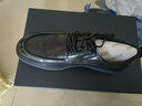 金利來(lái)（Goldlion）【春夏煥新】男鞋都市正裝皮鞋舒適耐磨德比鞋50823024401A黑色41 曬單實(shí)拍圖