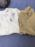 京東京造80支液氨棉女裝新款潮流打底衫短袖春裝女士t恤 燕麥色 L 曬單實(shí)拍圖