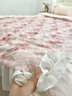 睡寐家紡法式浪漫少女心全棉四件套公主風(fēng)純棉蕾絲邊花卉被套床單床笠床品 花語(yǔ)-肉粉色 1.8m 床單款 四件套-被套200*230cm 曬單實(shí)拍圖