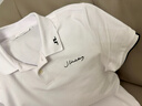 金林德伯格（J.Lindeberg）商場(chǎng)同款春新款男士涼感情侶休閑時(shí)尚短袖翻領(lǐng)T恤POLO衫52613Z021 N35熾光白 M 曬單實(shí)拍圖