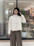 波司登（BOSIDENG）26春季輕薄羽絨服防風(fēng)鎖溫女士輕暖鵝絨短款外套B260135054 云舞白8K71 M 165/88A 體重約110-120斤 曬單實(shí)拍圖