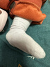 全棉時(shí)代兒童襪子7A抗菌嬰幼兒寶寶純棉中筒襪 紫粉白 14-16cm 曬單實(shí)拍圖