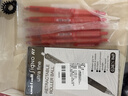 uni三菱 uni-ball UMN-105按動(dòng)紅色中性筆高顏值0.5mm紅筆簽字筆商務(wù)學(xué)生考試水筆水性筆套裝 5支 曬單實(shí)拍圖