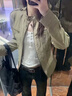 AAISUP美式立領(lǐng)做舊正肩外套女2026年新款春秋設計感休閑百搭夾克上衣潮 卡其色 L 曬單實(shí)拍圖